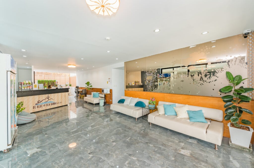 Lobby lounge and front desk